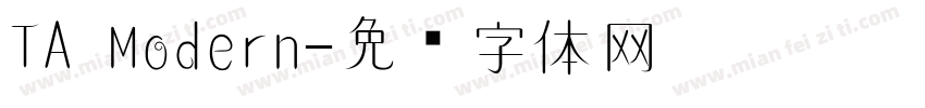 TA Modern字体转换